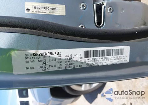 2013 Jeep Compass Sport из США, поврежденный, VIN 1C4NJCBB0DD194711